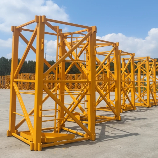 Used Zoomlion Model 6010 Flat Head Tower Crane 6 Ton 60m Jib Length High Efficiency PLC Motor High Load Moment CE Certified