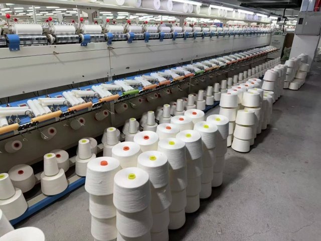 High Elastic Eco-Friendly 28S/2 Core Spun Fancy Yarn Ecru Raw White Undyed 50% Viscose 28% Nylon 22% PBT vortex Spinning