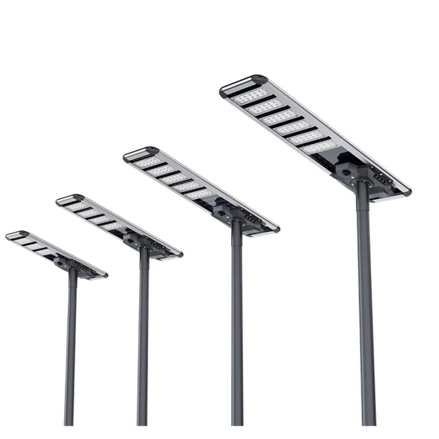 11000LM Streetlight Outdoor Project 120AH Integrated Road Lamp Engineering All in One Outdoor LED Solar Street Light