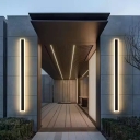 Factory Customization IP65 Modern Outdoor Wall Lamp Exterior Linear Strip Wall Lamp Warm White Garden Sconce Long LED Wall Light