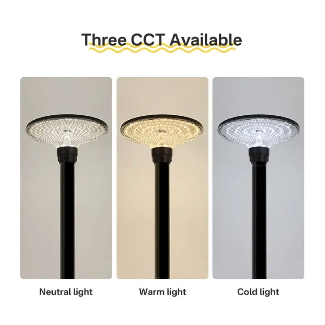 120W Outdoor Solar Garden Light High Brightness LED Street Lamp Head for Park ABS Body IP65 Rated