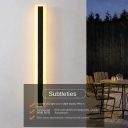 Factory Customization IP65 Modern Outdoor Wall Lamp Exterior Linear Strip Wall Lamp Warm White Garden Sconce Long LED Wall Light