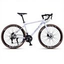 Cross-Border 700C Aluminum Alloy Frame Road Bike Drop Handlebar 27-Speed Adult Racing Bike Dual Disc Brakes Rigid Fork Bike